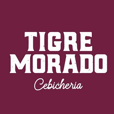 logo tigre morado cebicheria