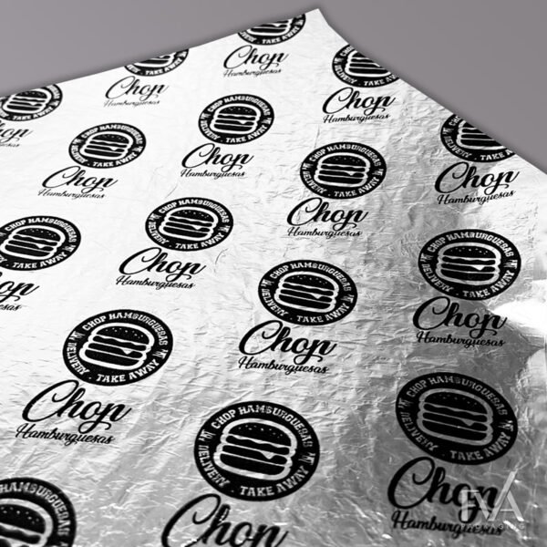 Papel aluminio térmico Chop Hamburguesas